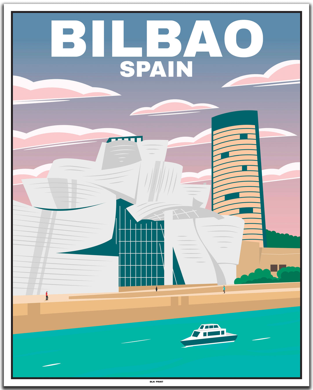 vintage travel poster bilbao #40x50cm-weier-farbrand