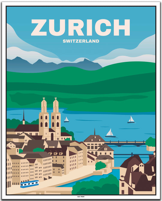 vintage zürich poster shop #40x50cm-weier-farbrand