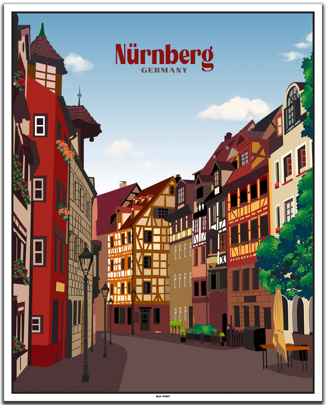 vintage nürnberg poster shop #40x50cm-weier-farbrand