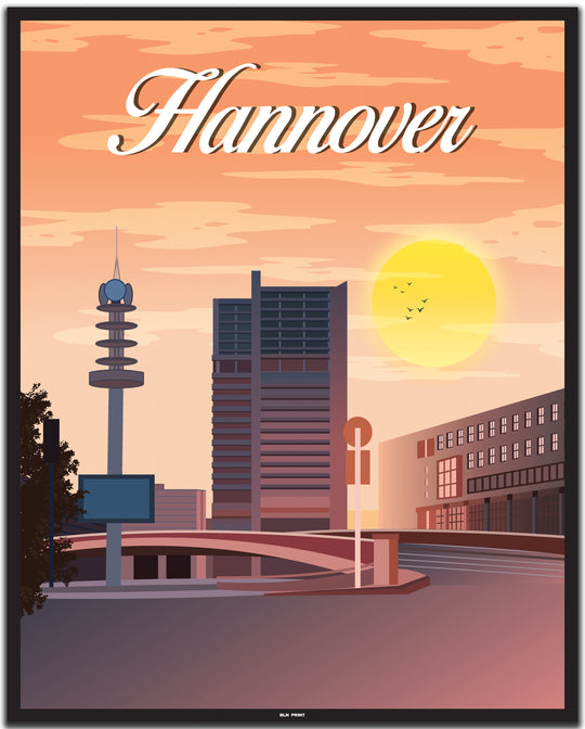 vintage hannover poster shop #40x50cm-schwarzer-farbrand