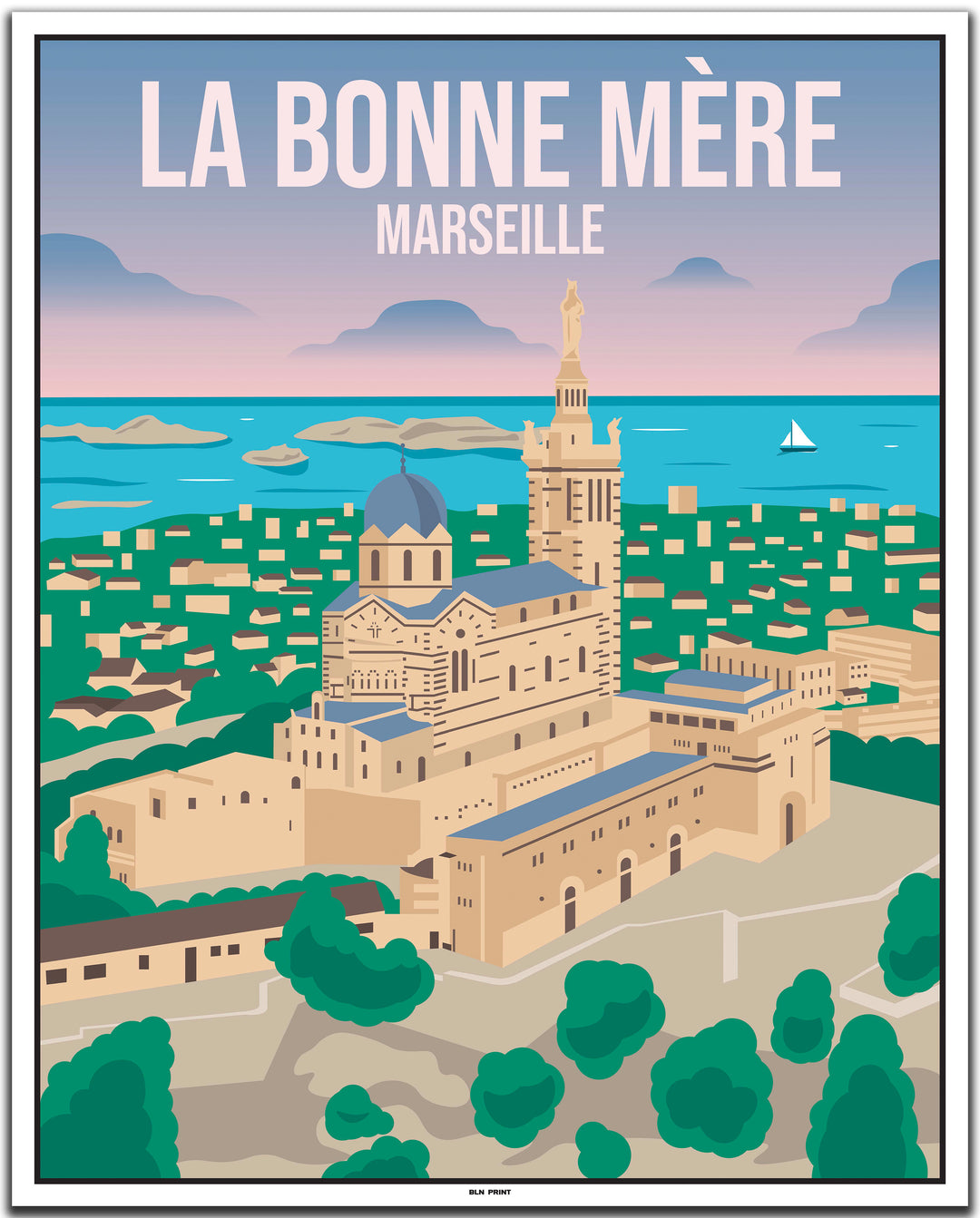 vintage travel poster marseille #40x50cm-weier-farbrand