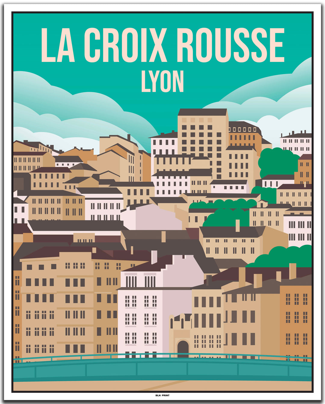 vintage lyon poster shop #40x50cm-weier-farbrand