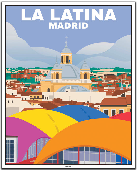 vintage travel poster Madrid #40x50cm-weier-farbrand