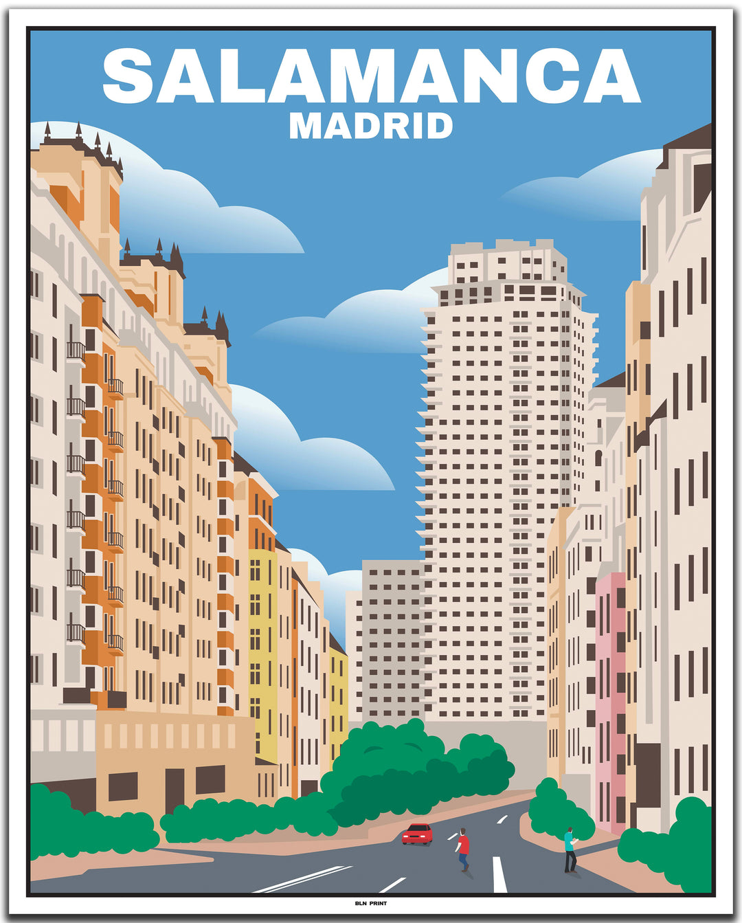 vintage travel poster Madrid #40x50cm-white-color-border