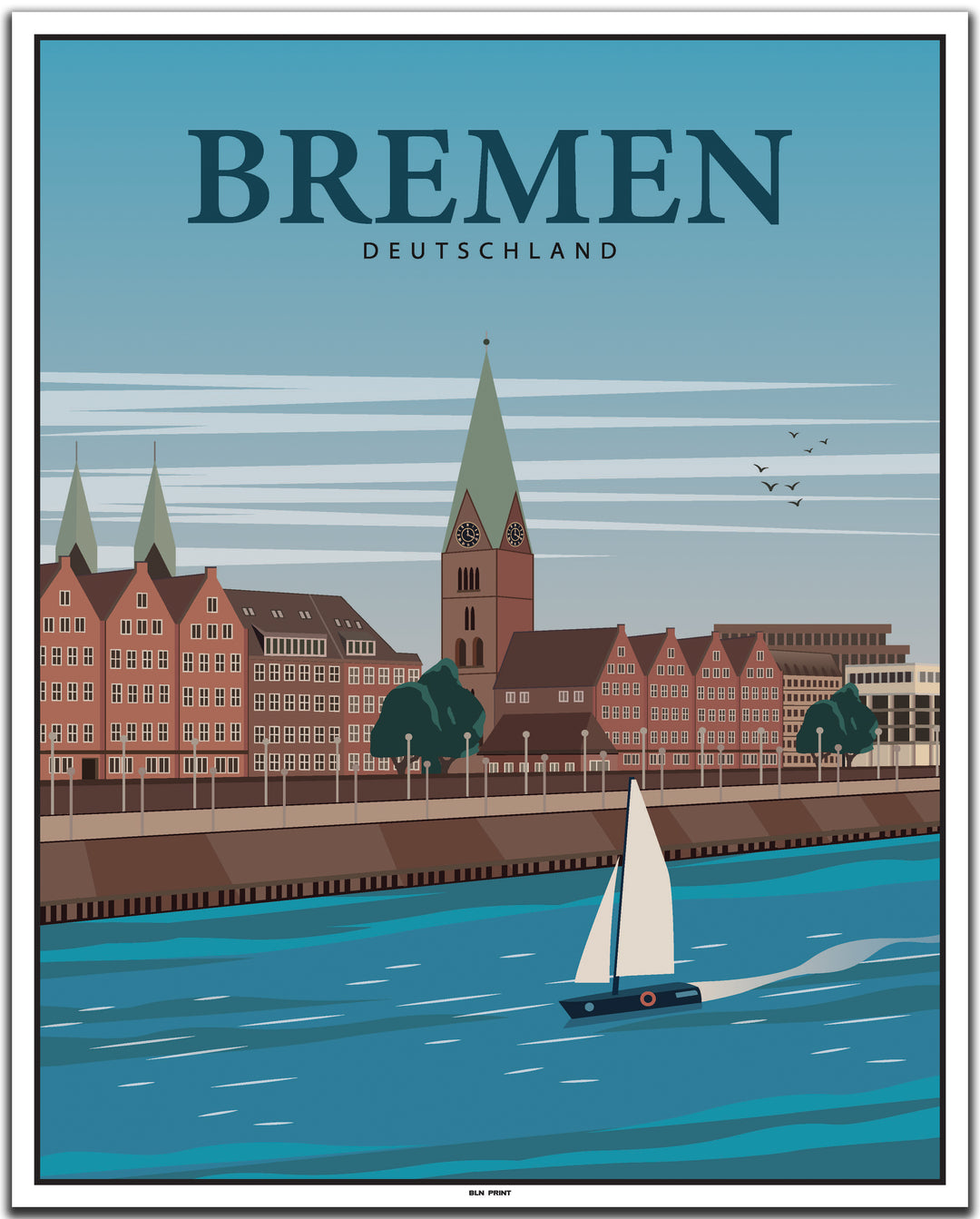 vintage bremen poster shop #40x50cm-weier-farbrand