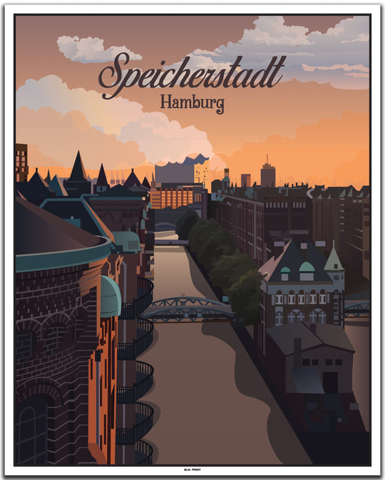 vintage hamburg poster shop #40x50cm-weier-farbrand