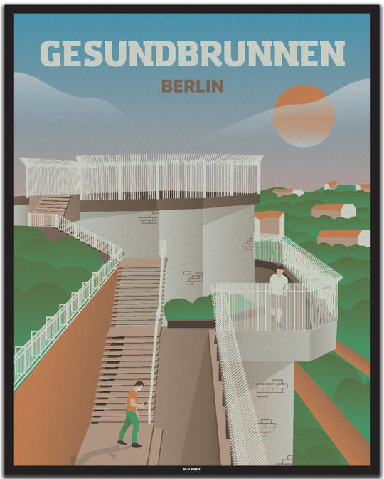 vintage berlin poster shop #40x50cm-schwarzer-farbrand