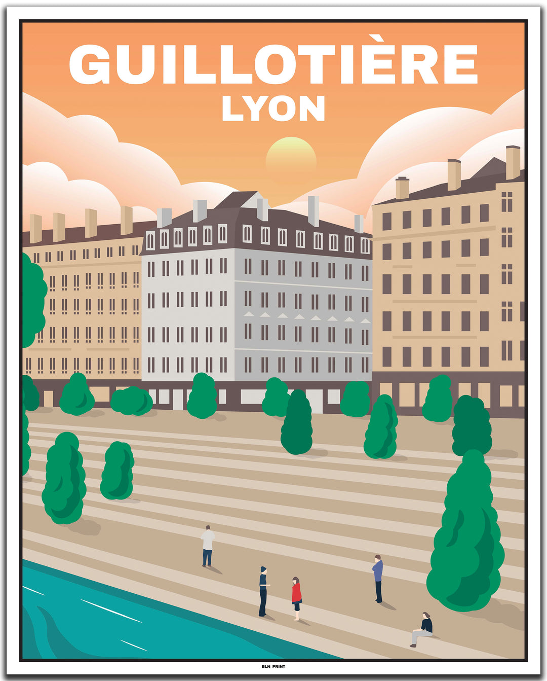 vintage lyon poster shop #40x50cm-weier-farbrand