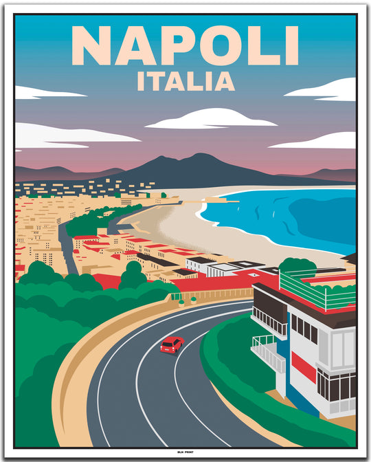 vintage travel poster neapel #40x50cm-weier-farbrand