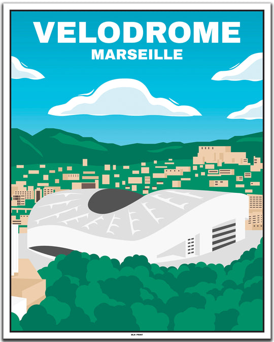 vintage travel poster marseille #40x50cm-white-color-border