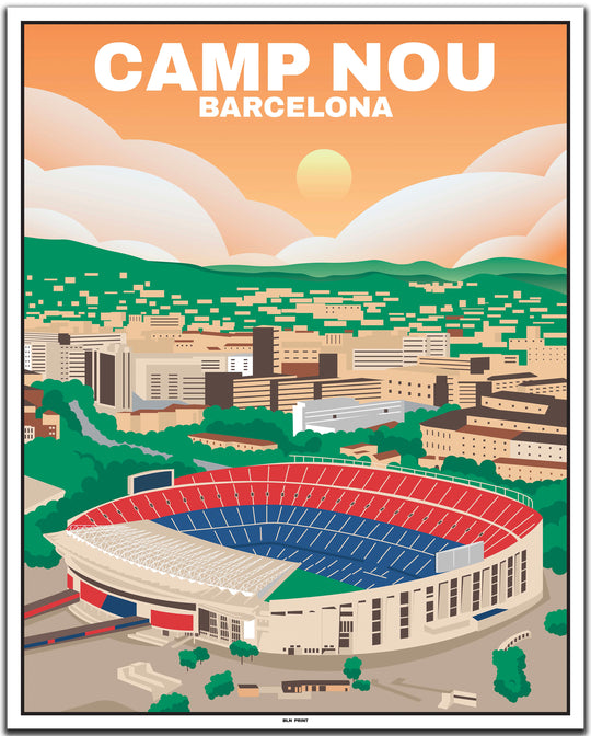 vintage travel poster barcelona #40x50cm-weier-farbrand