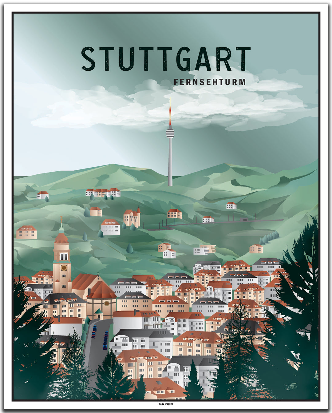 vintage stuttgart poster shop #40x50cm-weier-farbrand