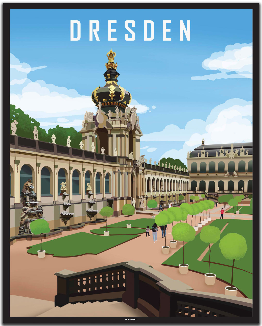 vintage dresden poster shop #40x50cm-schwarzer-farbrand