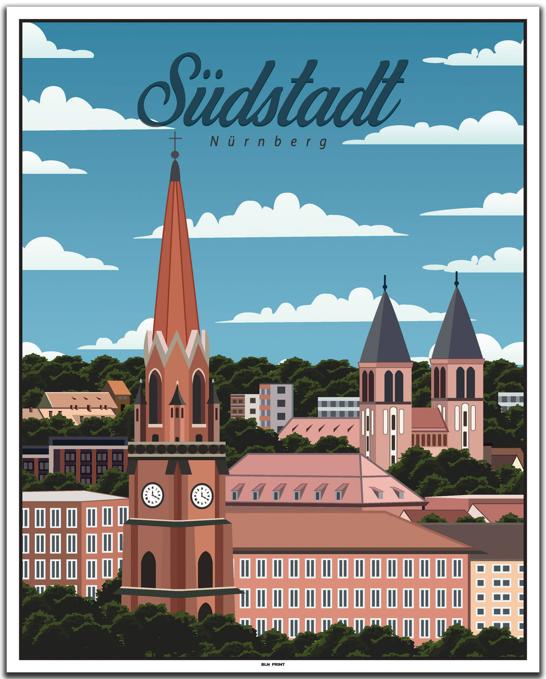 vintage nürnberg poster shop #40x50cm-weier-farbrand