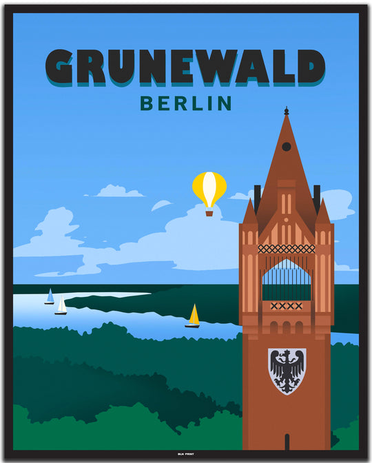 vintage berlin poster shop #40x50cm-schwarzer-farbrand