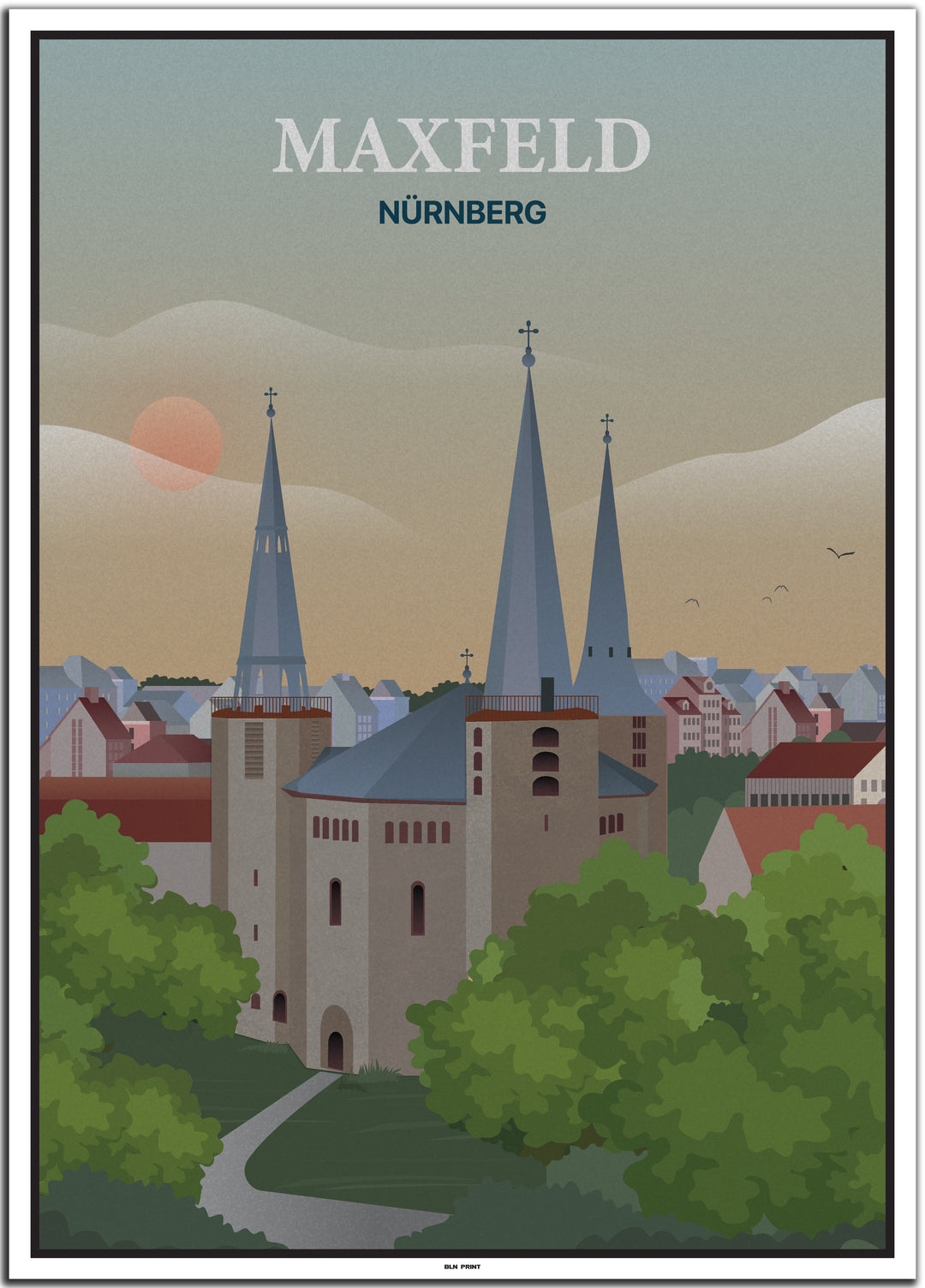 vintage nürnberg poster shop #50x70cm-weier-farbrand