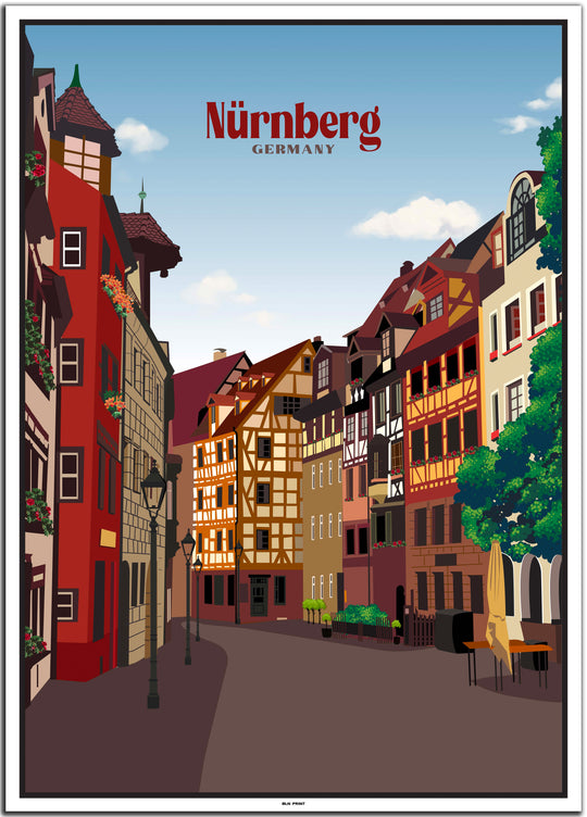 vintage nürnberg poster shop #50x70cm-weier-farbrand