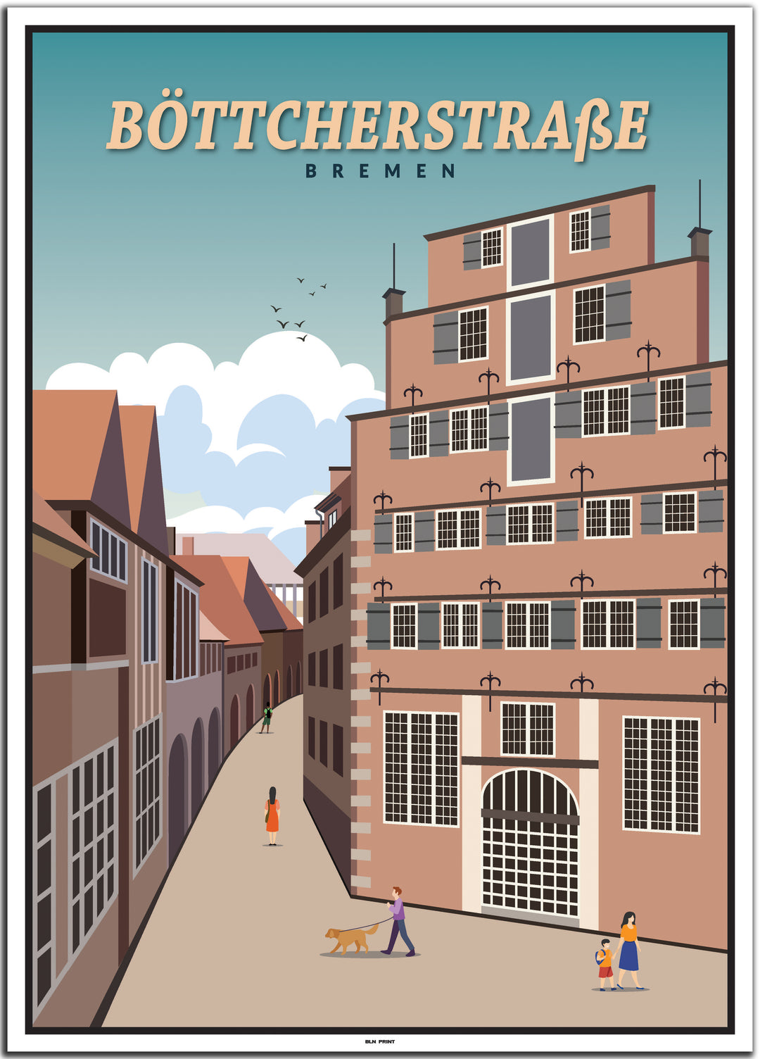 vintage bremen poster shop #50x70cm-weier-farbrand