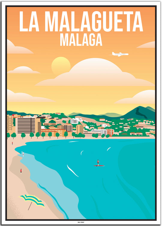 vintage travel poster malaga #50x70cm-weier-farbrand