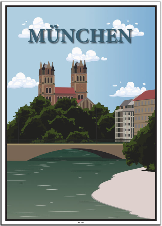 vintage münchen poster shop #50x70cm-weier-farbrand