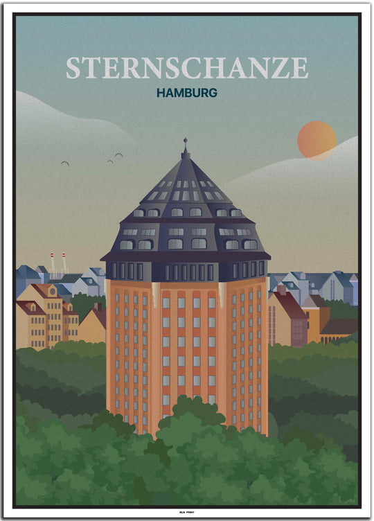 vintage hamburg poster shop #50x70cm-weier-farbrand