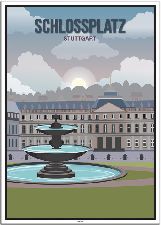 vintage stuttgart poster shop #50x70cm-weier-farbrand