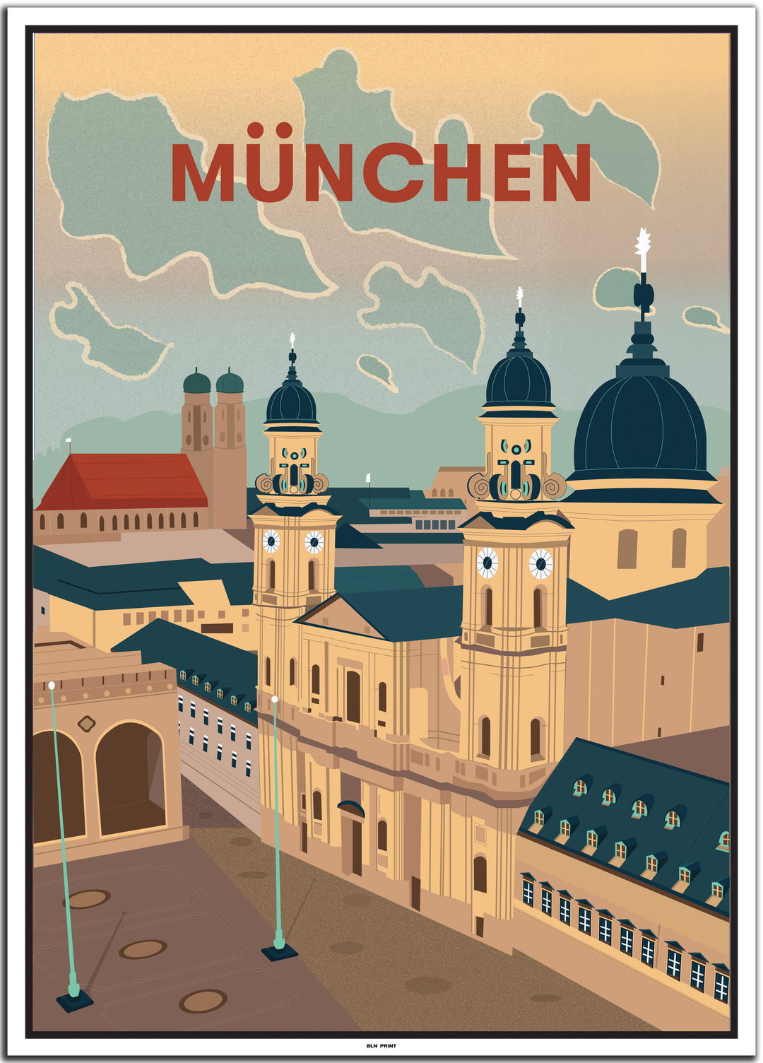 vintage münchen poster shop #50x70cm-weier-farbrand