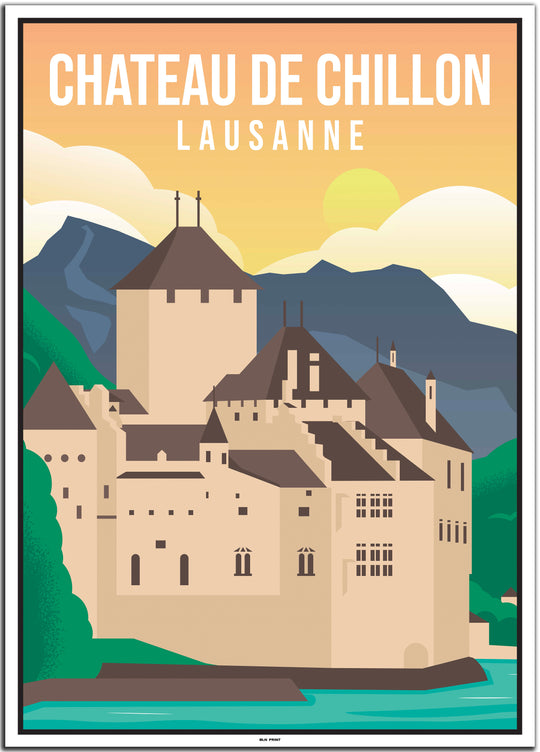 vintage Lausanne poster shop #50x70cm-weier-farbrand