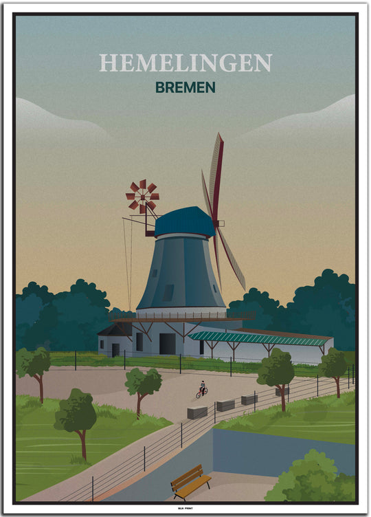 vintage bremen poster shop #50x70cm-weier-farbrand