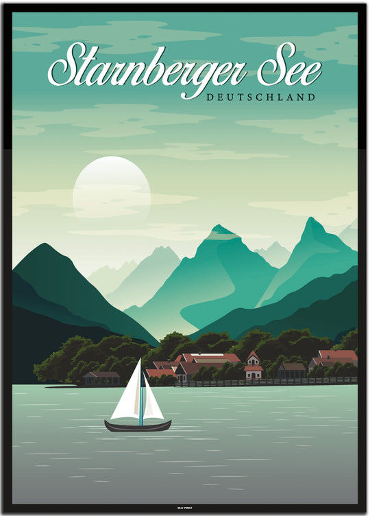 vintage münchen poster shop #50x70cm-schwarzer-farbrand