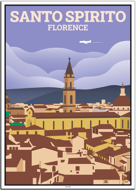 vintage travel poster florenz #50x70cm-weier-farbrand