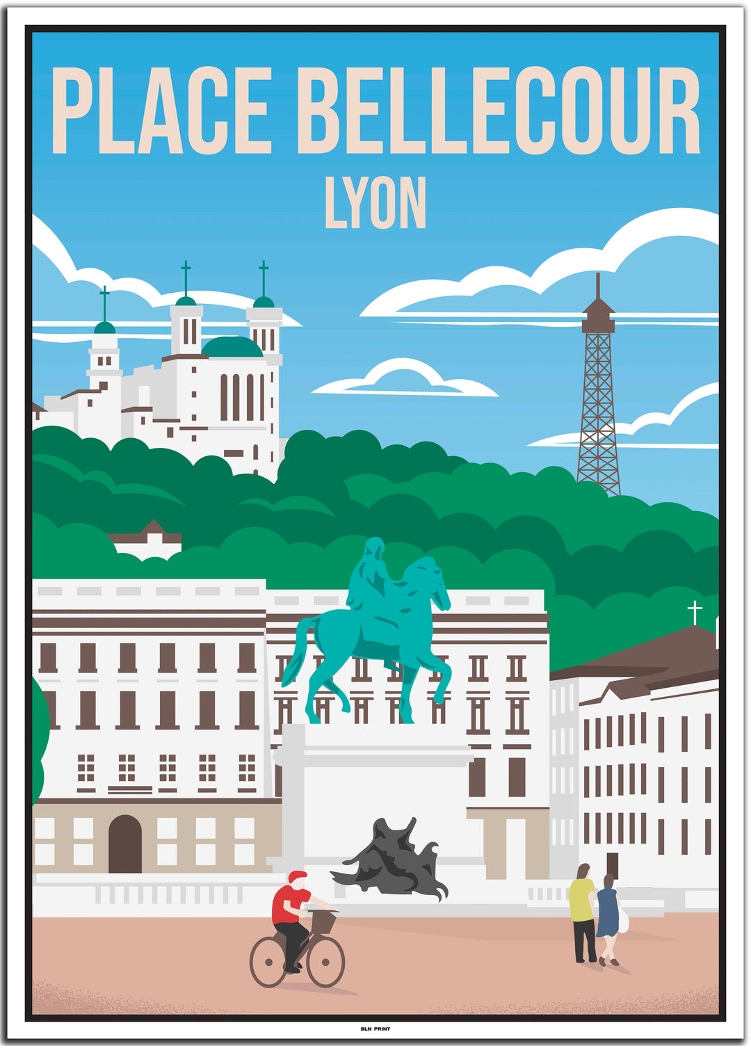 vintage lyon poster shop #50x70cm-weier-farbrand