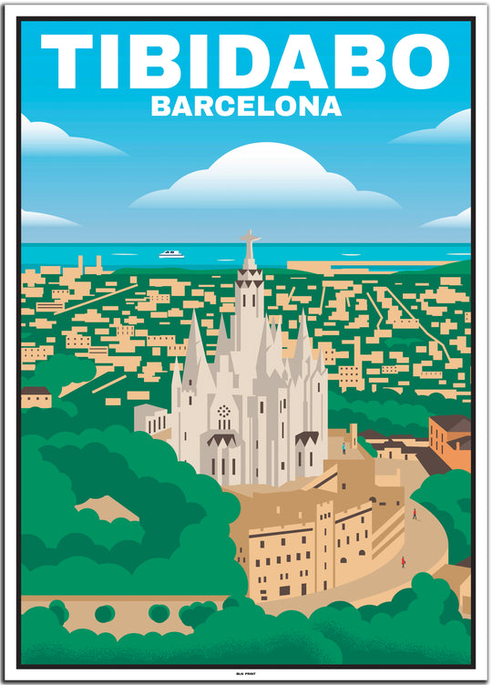 vintage travel poster barcelona #50x70cm-weier-farbrand