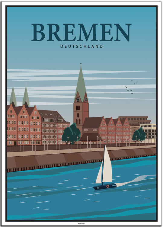 vintage bremen poster shop #50x70cm-weier-farbrand