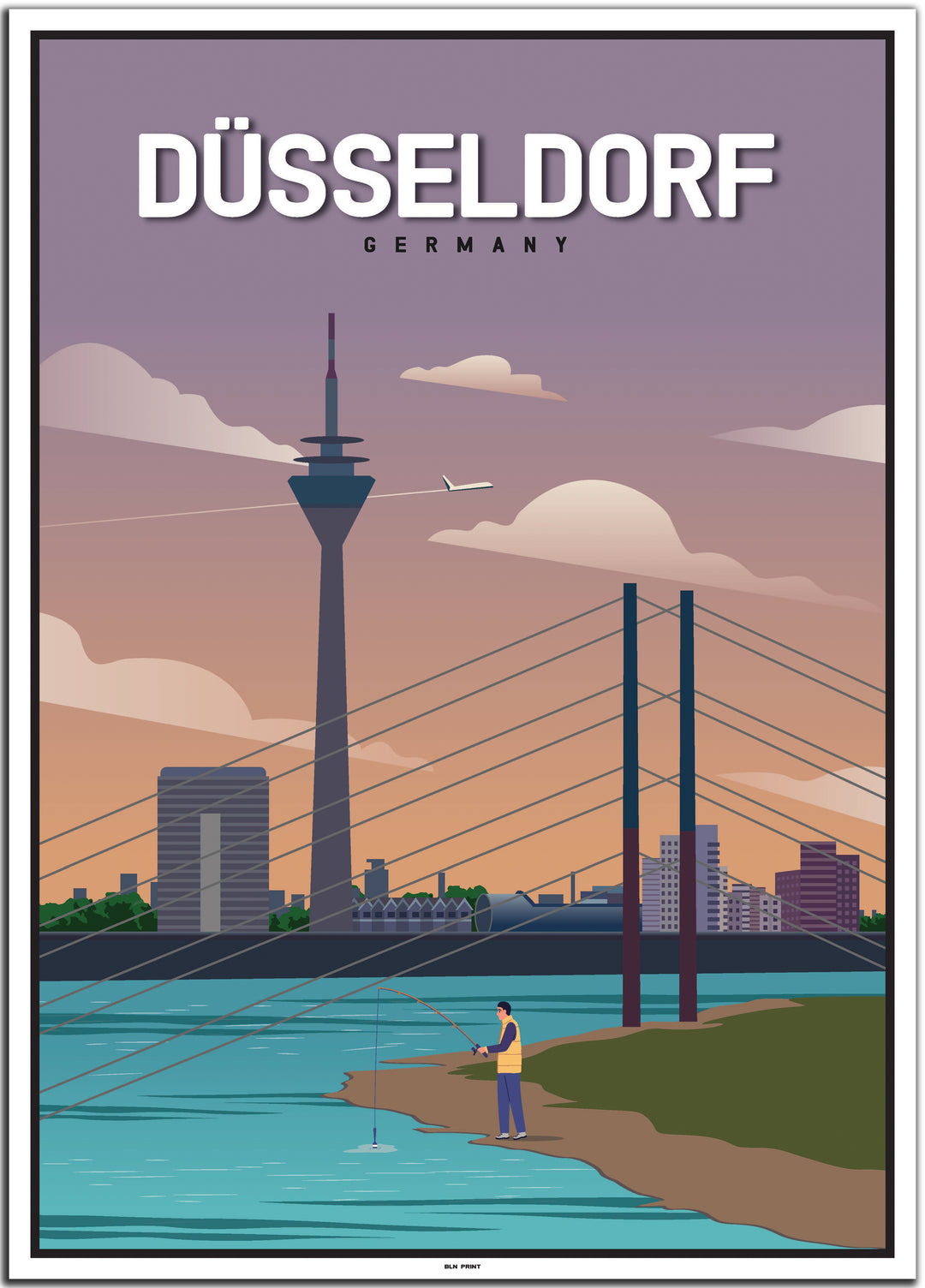 vintage düsseldorf poster shop #50x70cm-weier-farbrand