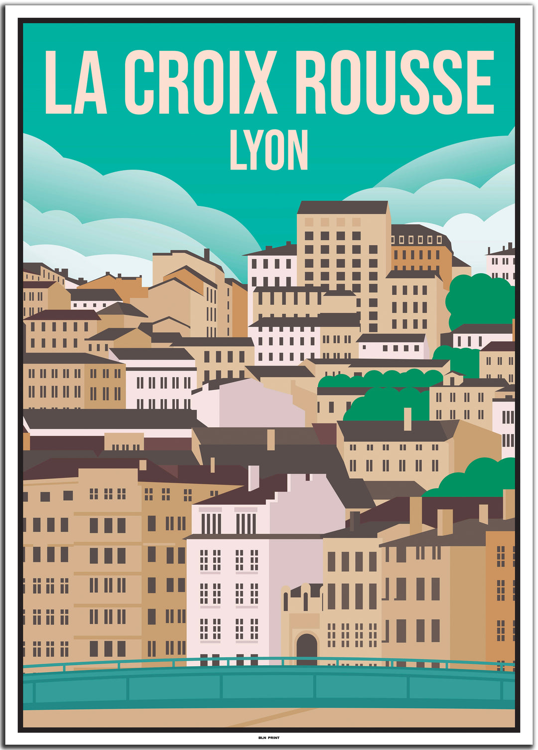 vintage lyon poster shop #50x70cm-weier-farbrand