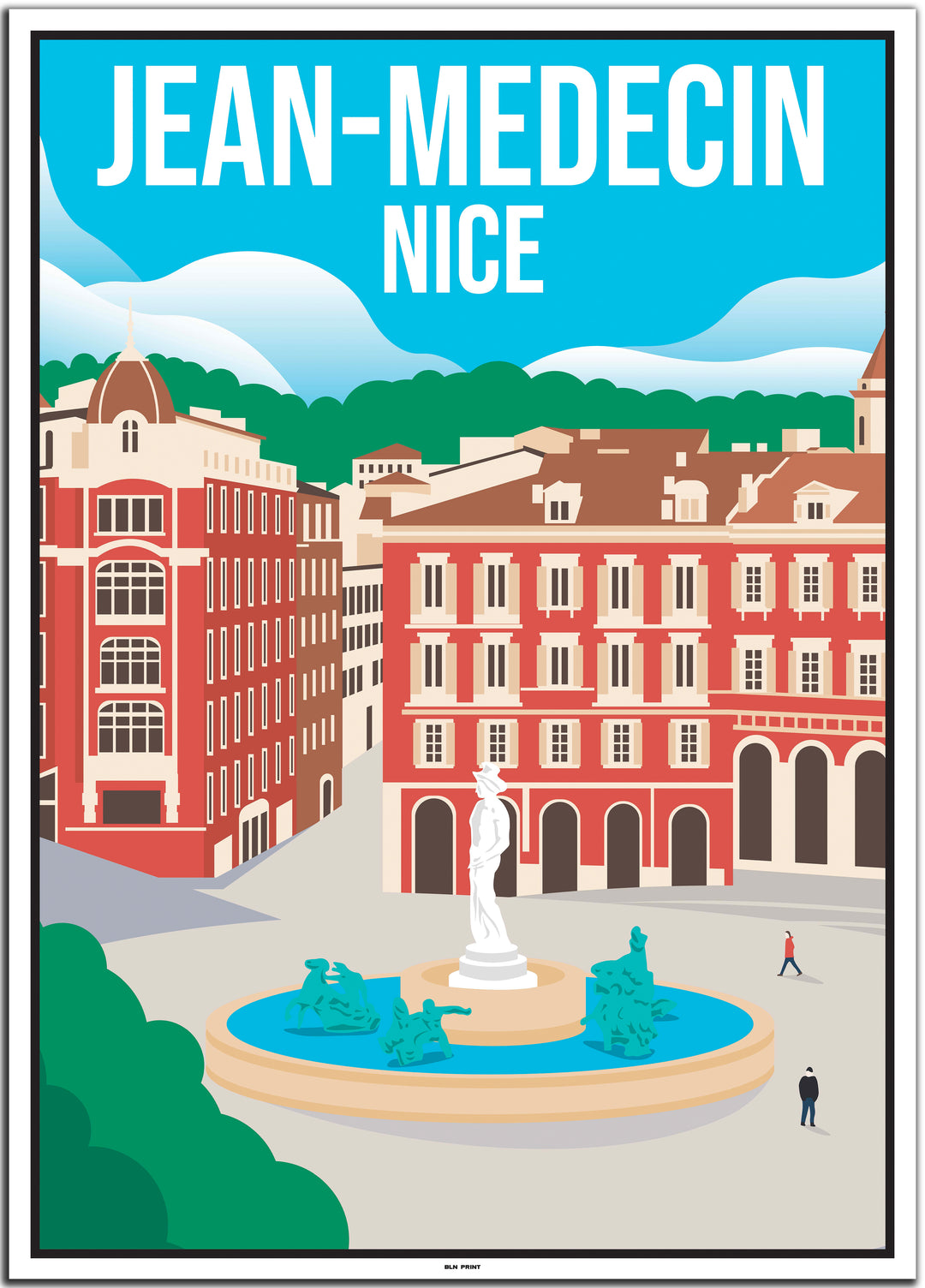 vintage travel poster nizza #50x70cm-weier-farbrand