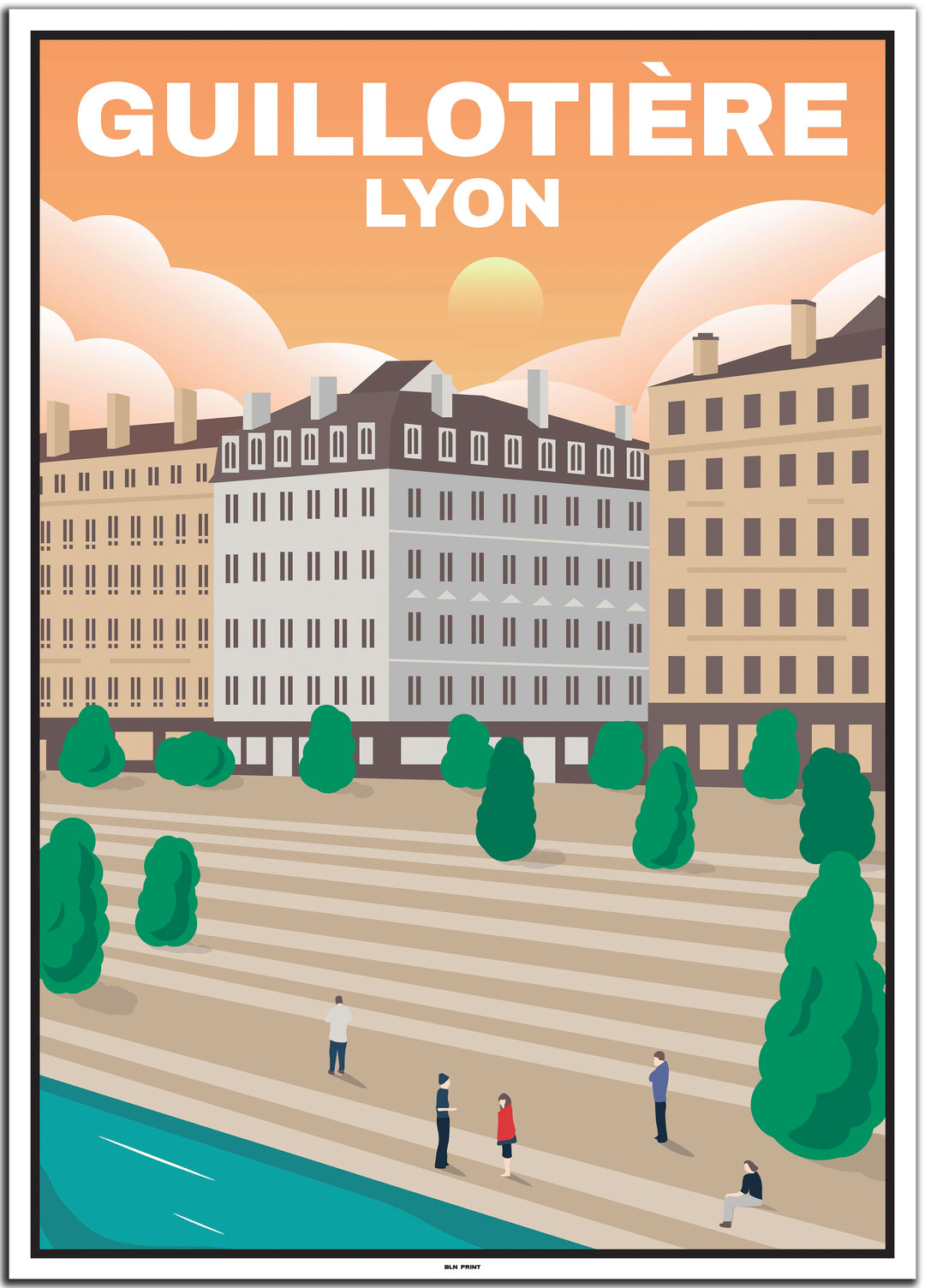 vintage lyon poster shop #50x70cm-weier-farbrand