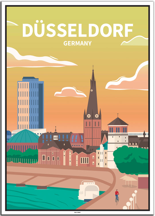 vintage düsseldorf poster shop #50x70cm-weier-farbrand