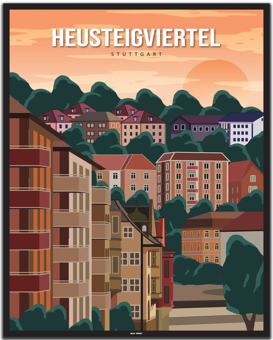 vintage stuttgart poster shop #40x50cm-schwarzer-farbrand