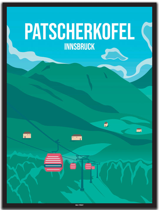 vintage Innsbruck poster shop #30x40cm-schwarzer-farbrand