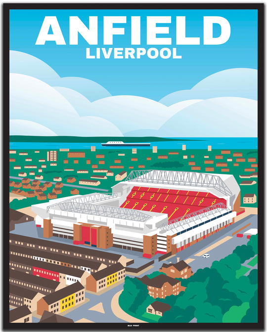 vintage travel poster liverpool #40x50cm-black-color-border