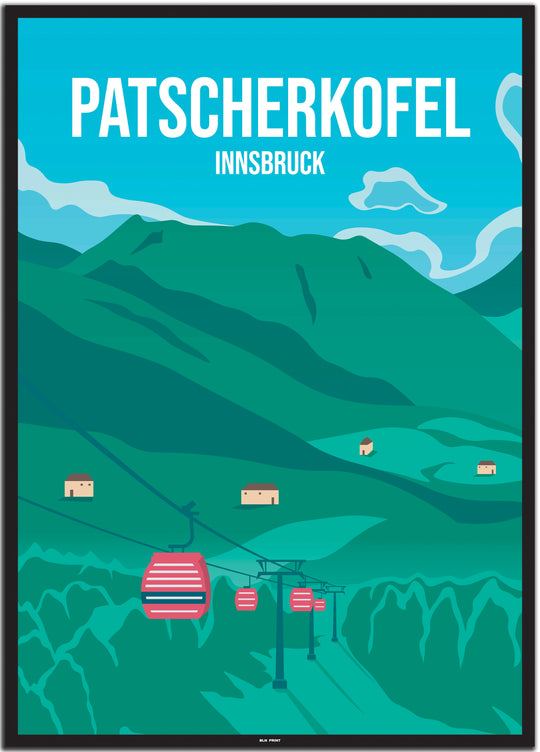 vintage Innsbruck poster shop #50x70cm-schwarzer-farbrand