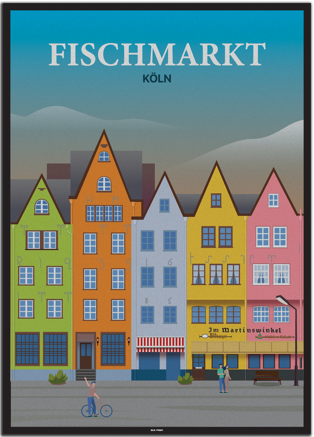 vintage köln poster shop #50x70cm-schwarzer-farbrand