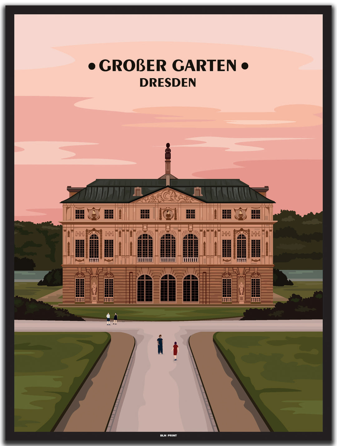 vintage dresden poster shop #30x40cm-schwarzer-farbrand