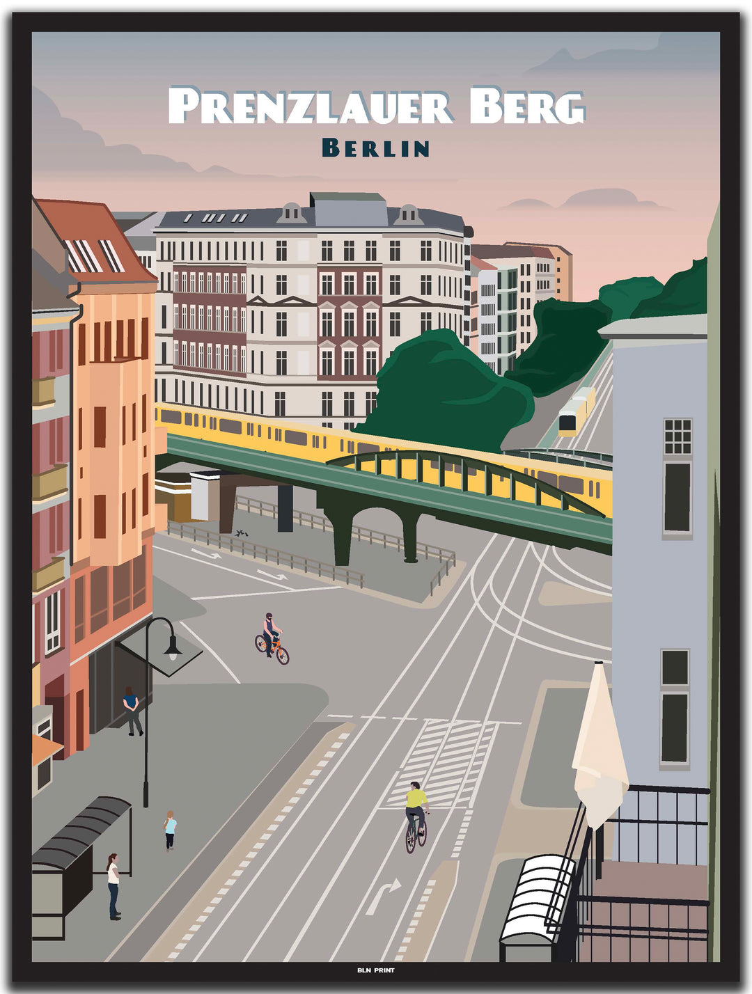 vintage berlin poster shop #30x40cm-schwarzer-farbrand