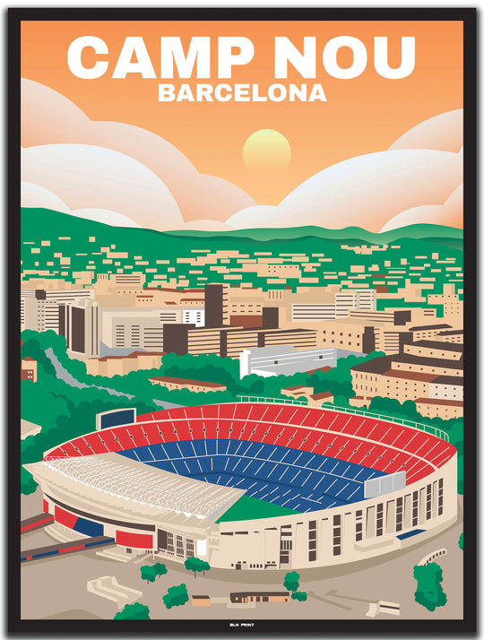 vintage barcelona poster shop #30x40cm-schwarzer-farbrand