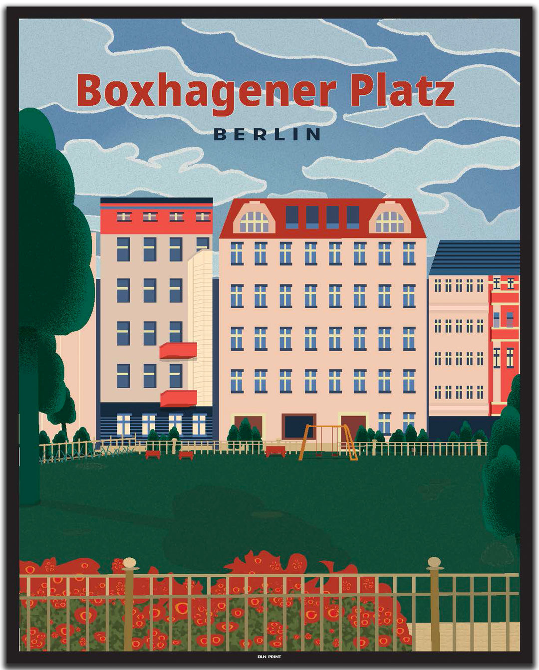 vintage berlin poster shop #40x50cm-schwarzer-farbrand