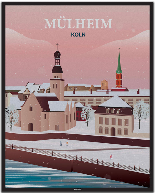 vintage köln poster shop #40x50cm-schwarzer-farbrand