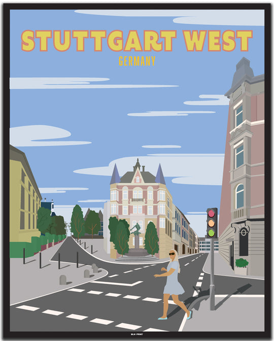 vintage stuttgart poster shop #40x50cm-schwarzer-farbrand